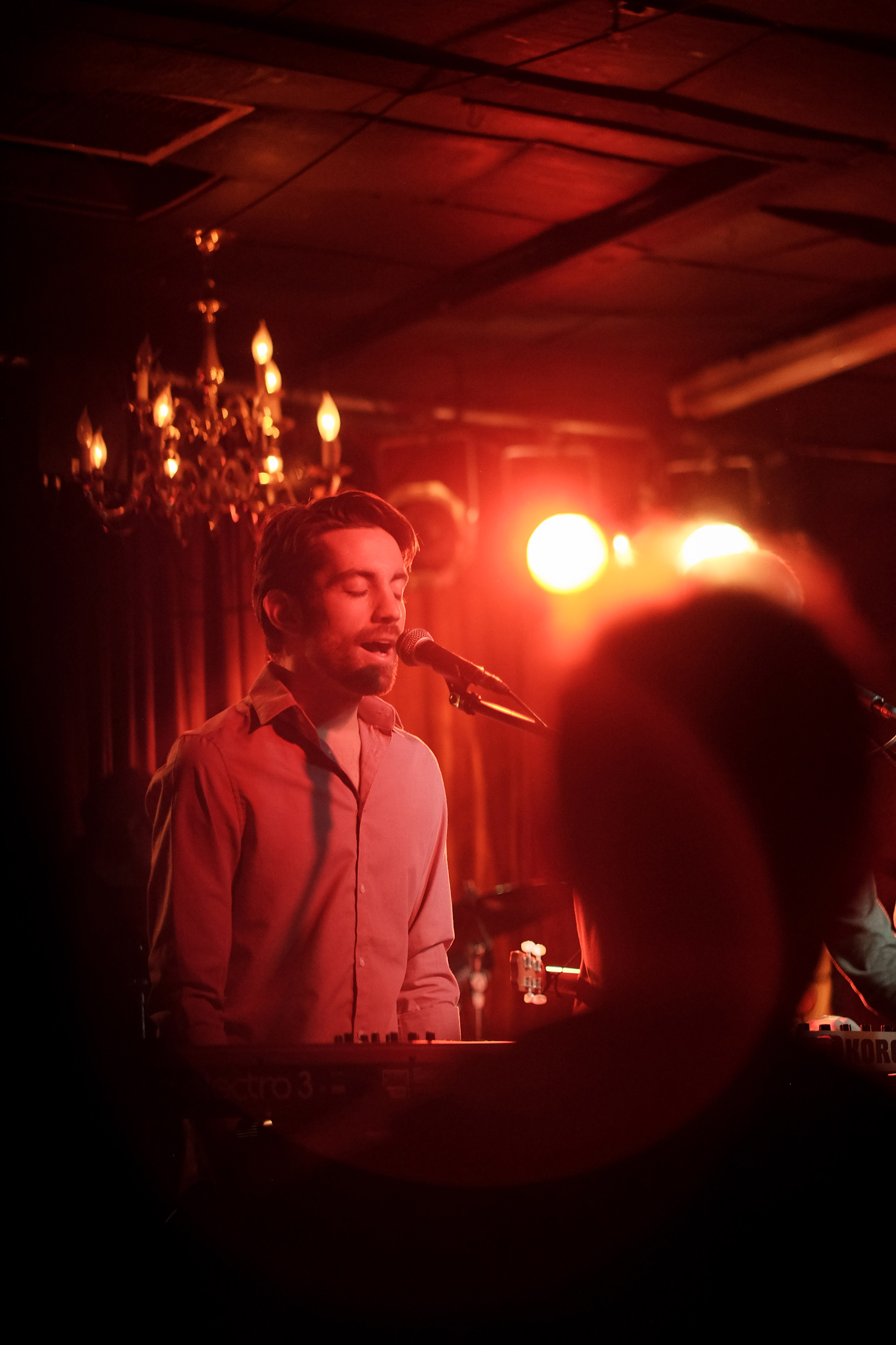 Bryan Hull performing keyboards and vocals live with L'anarchiste at Velour, Provo, Utah